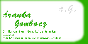 aranka gombocz business card